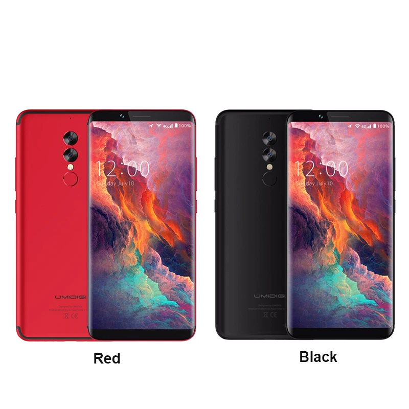 UMIDIGI S2 6.0" Full Screen 18:9 4GB+64GB 5100Mah Battery Touchscreen Smartphone Fingerprint Dual Camera Helio P20 Mobile Phone |