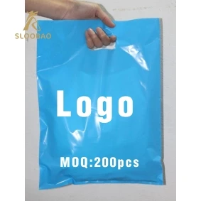 500 шт. Пользовательский логотип пластиковая сумка для покупок сумка/подарок