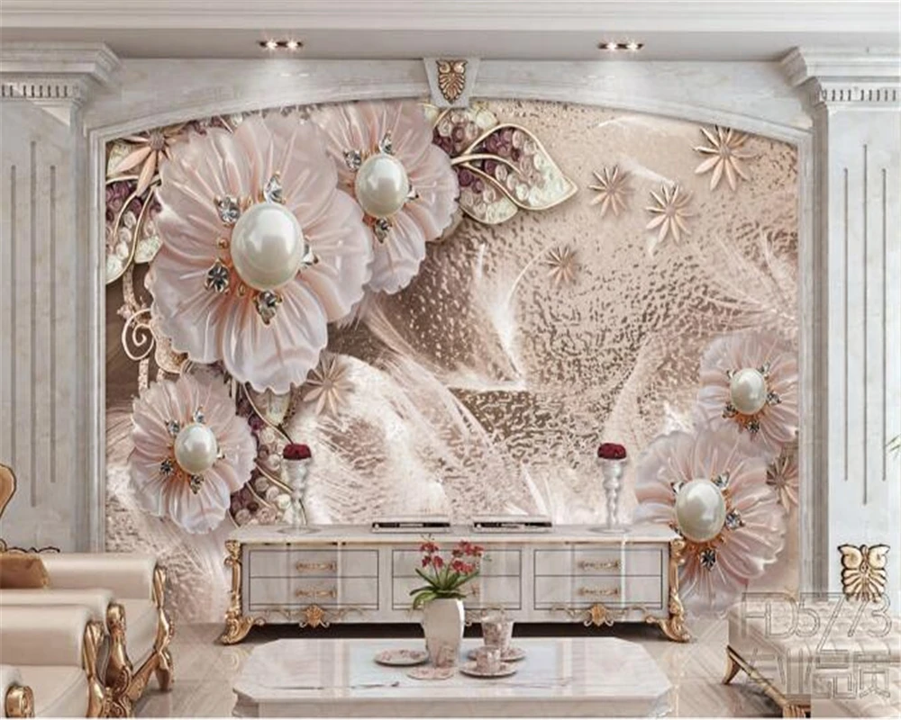 Beibehang Custom wallpaper Scrub Luxury Jewelry Flower Living TV Backdrop 3D Wallpaper Home Decorative wallpaper for walls 3 d
Beibehang Custom wallpaper Scrub Luxury Jewelry Flower Living TV Backdrop 3D Wallpaper Home Decorative wallpaper for walls 3 d