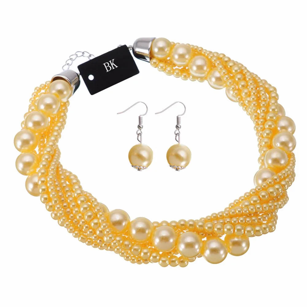 BK New Fashion Resin Pearl Beads Chain Chunky Choker Statement Pendant Bib Necklace
BK New Fashion Resin Pearl Beads Chain Chunky Choker Statement Pendant Bib Necklace