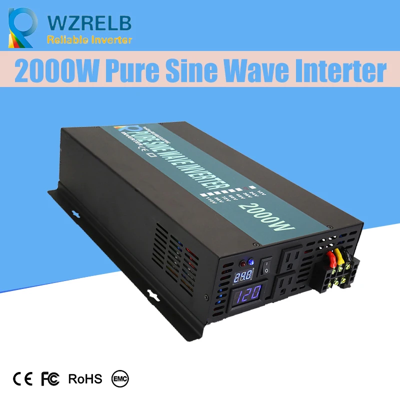 2000W Pure Sine Wave Converter 12V/24V/48V DC To 110V/220V/230V AC Off-grid Power Supply Solar Panel Inverter
2000W Pure Sine Wave Converter 12V/24V/48V DC To 110V/220V/230V AC Off-grid Power Supply Solar Panel Inverter