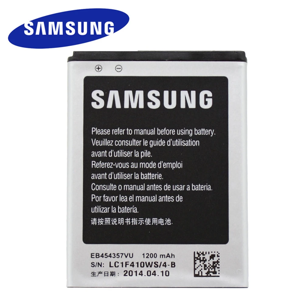 Оригинальный аккумулятор EB454357VU для Samsung Galaxy Y S5360 Pro B5510 Wave S5380 Pocket S5300 Chat B5330 1200mAh li