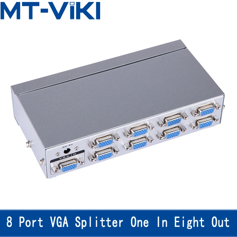 Фото MT VIKI 8 портов VGA сплиттер 1 в Out Дистрибьютор мониторов дисплей Bild Synchron Hohe Auflsung