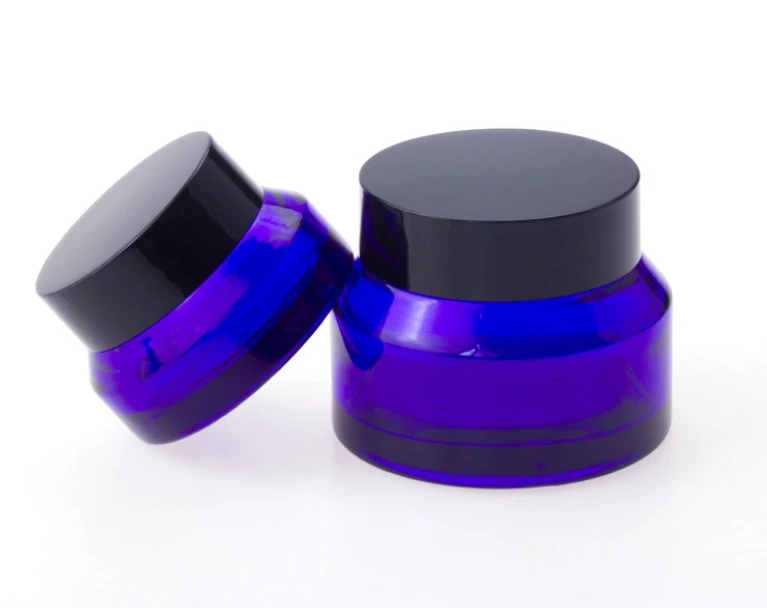New Design 12 x 15G 30G 50G Blue Cream Glass Jar With Black Lids white Seal Container Cosmetic Packaging 15G Glass Cream Pot
New Design 12 x 15G 30G 50G Blue Cream Glass Jar With Black Lids white Seal Container Cosmetic Packaging 15G Glass Cream Pot
