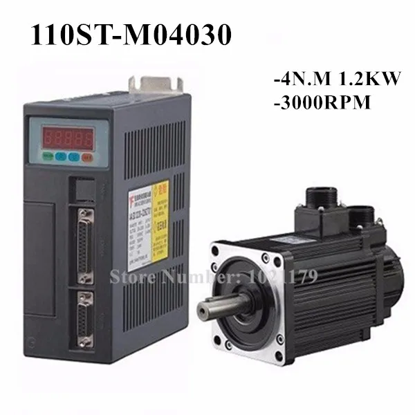 NEW 4N.M 1.2KW 3000RPM 110mm 110ST 5A AC Servo Motor 110ST-M04030 + AC220V Servo Driver + 3meter cable complete motor kit
NEW 4N.M 1.2KW 3000RPM 110mm 110ST 5A AC Servo Motor 110ST-M04030 + AC220V Servo Driver + 3meter cable complete motor kit