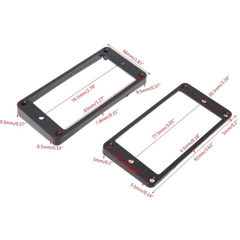 1 Set Humbucker Pickup Frames neck and bridge Pickup Mounting Ring Curved Tapered
1 Set Humbucker Pickup Frames neck and bridge Pickup Mounting Ring Curved Tapered