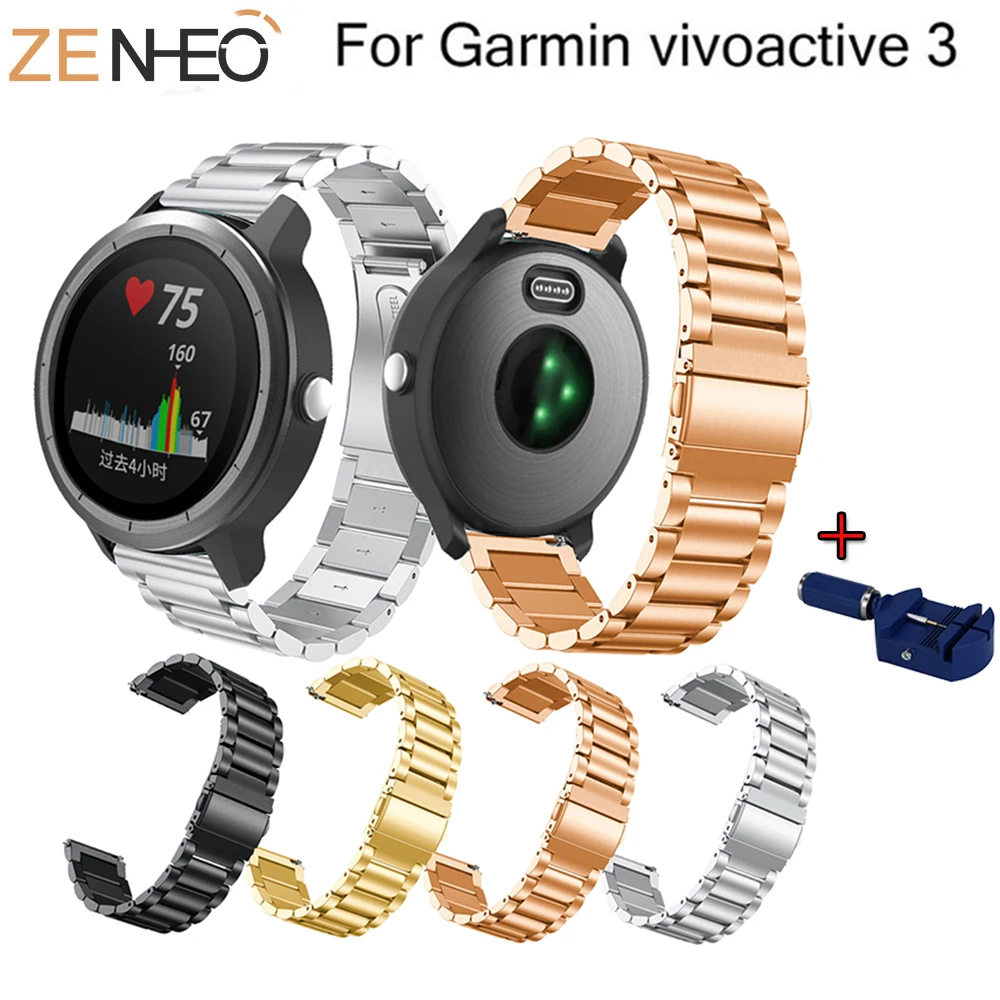 20 мм смарт-браслет из нержавеющей стали ремешок для Garmin Vivoactive 3 сменный Браслет ремешок для Garmin Vivoactive3
20 мм смарт-браслет из нержавеющей стали ремешок для Garmin Vivoactive 3 сменный Браслет ремешок для Garmin Vivoactive3