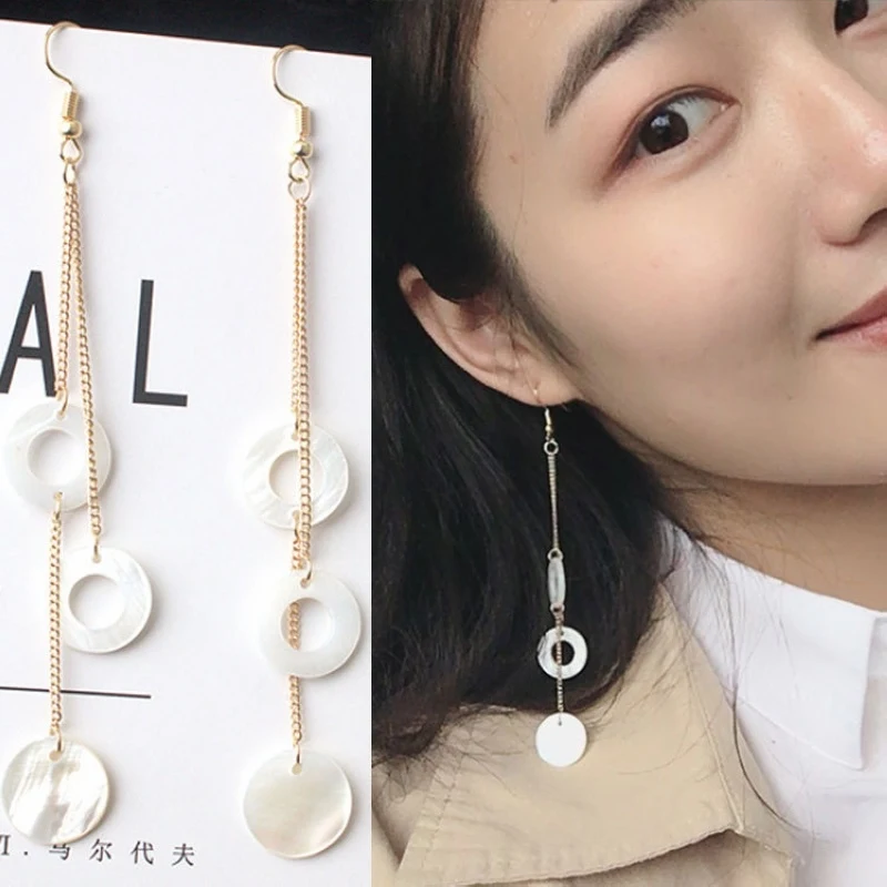 Cute Korea Style Natural Shell Dangle Earrings Women Gold Color Long Chain Tassle Drop Earrings Female Jewelry Party Girls Gift
Cute Korea Style Natural Shell Dangle Earrings Women Gold Color Long Chain Tassle Drop Earrings Female Jewelry Party Girls Gift