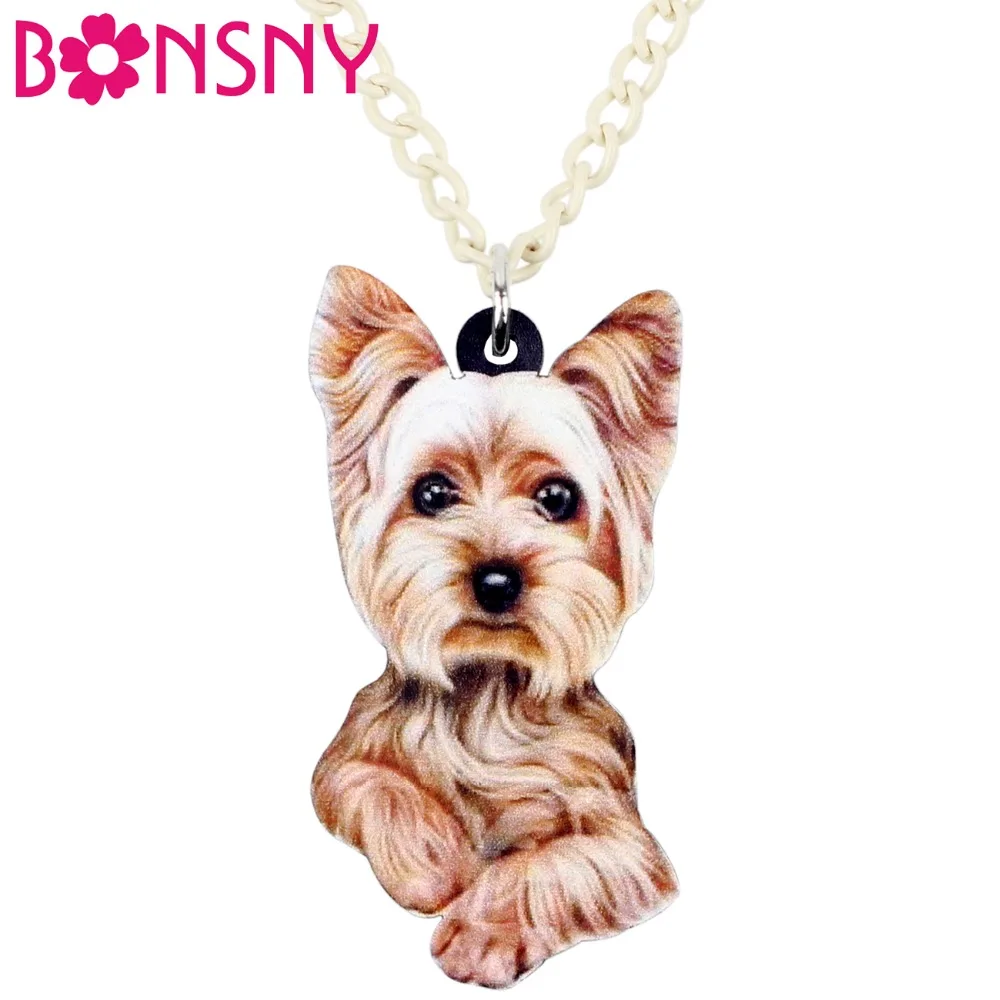 Bonsny Statement Acrylic Fluffy Yorkshire Terrier Dog Necklace Pendant Collar Cartoon Animal Jewelry For Women Girls Ladies Bulk
Bonsny Statement Acrylic Fluffy Yorkshire Terrier Dog Necklace Pendant Collar Cartoon Animal Jewelry For Women Girls Ladies Bulk