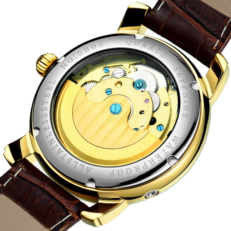 GUANQIN 2020 механические Автоматические часы водонепроницаемые золотые брендовые