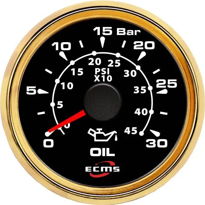 Автомобильный манометр для лодки и яхты, 0-30 бар, 9-32 В, 0,5-4,5 в, 52 мм, 2 дюйма, 316L, золотой Безель, черный циферблат, 802-00038, новый дизайн
Автомобильный манометр для лодки и яхты, 0-30 бар, 9-32 В, 0,5-4,5 в, 52 мм, 2 дюйма, 316L, золотой Безель, черный циферблат, 802-00038, новый дизайн