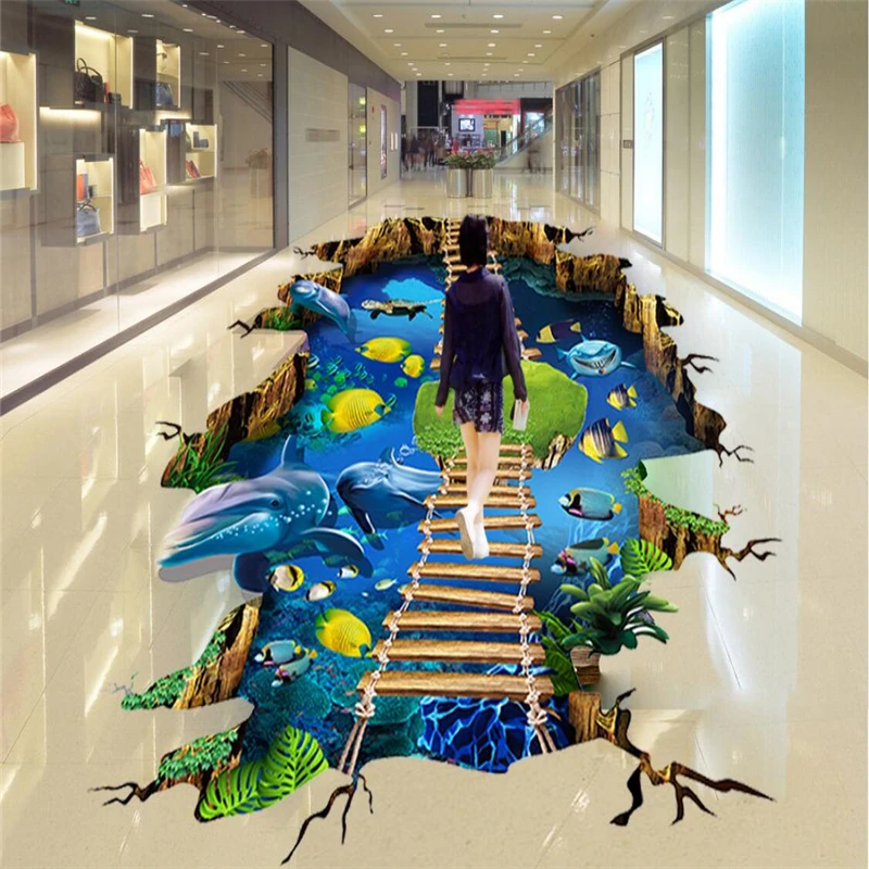 beibehang Wall paper 3D Mural Wall Stickers Ocean World Dolphin Ladder Floor Painting papel de parede wallpaper for walls 3 d
beibehang Wall paper 3D Mural Wall Stickers Ocean World Dolphin Ladder Floor Painting papel de parede wallpaper for walls 3 d