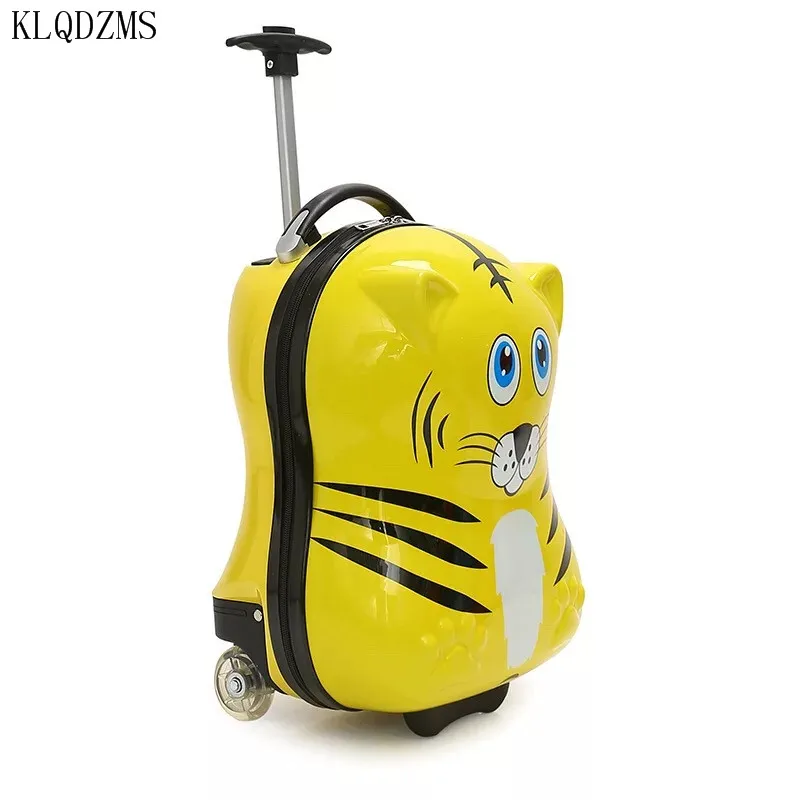 Детский чемодан на колесиках KLQDZMS Дорожный с 3D изображением животных | Багаж и