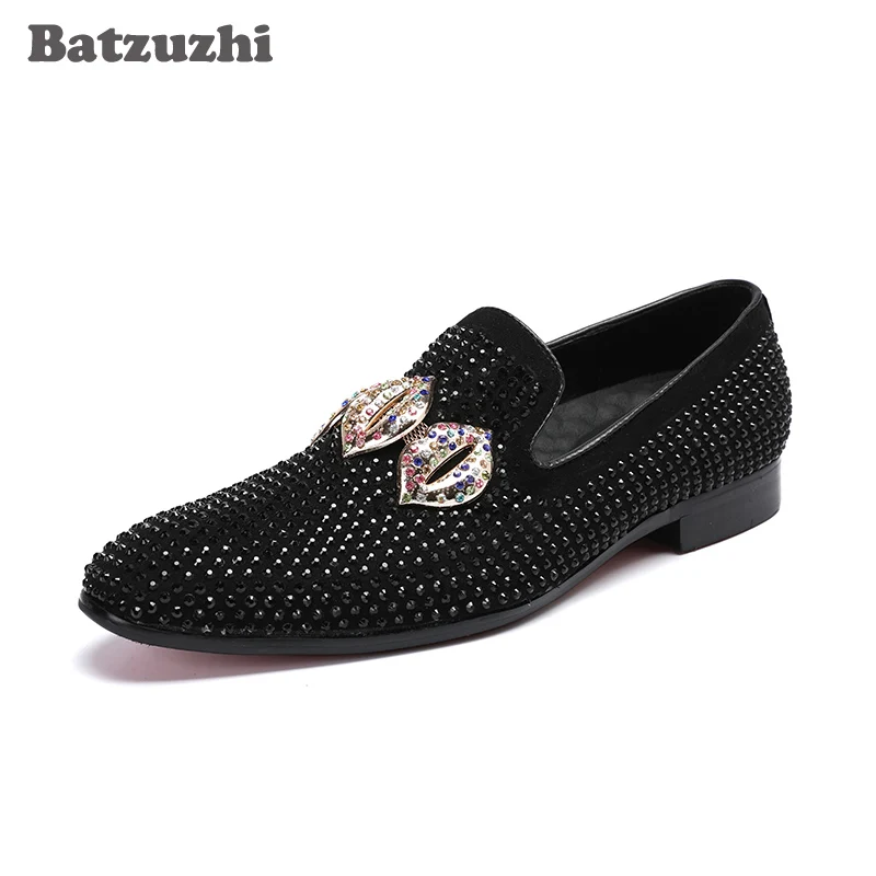 Batzuzhi Italian Model Men's Shoes Black Leather Dress Shoes Slip-on Pointed Toe Rhinestones Party Men's Shoes Wedding, 38-46
Batzuzhi Italian Model Men's Shoes Black Leather Dress Shoes Slip-on Pointed Toe Rhinestones Party Men's Shoes Wedding, 38-46