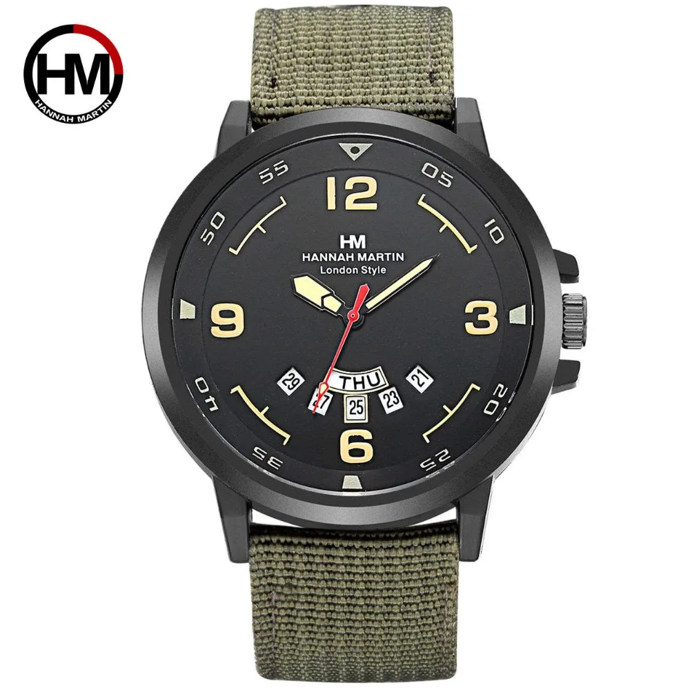 Hannah Martin Luxury Brand Men's Watches Sport Military Quartz Wristwatch Waterproof Leather Strap reloj hombre Calendar Clock
Hannah Martin Luxury Brand Men's Watches Sport Military Quartz Wristwatch Waterproof Leather Strap reloj hombre Calendar Clock