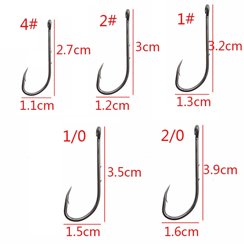 JSM 100 шт. 92247 рыболовные крючки из высокоуглеродистой стали с рещимся хвостовиком