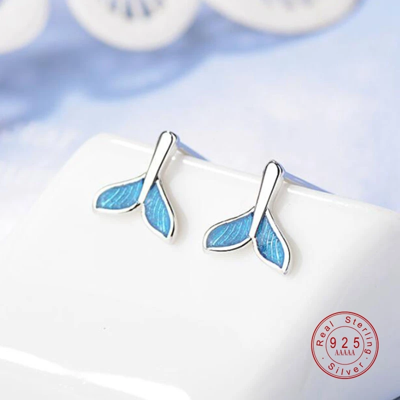 Luxury Charm Blue Drop Glaze Mermaid Tail Stud Earrings For Women High Quality 100% Silver Color Fashion Jewelry Brincos
Luxury Charm Blue Drop Glaze Mermaid Tail Stud Earrings For Women High Quality 100% Silver Color Fashion Jewelry Brincos