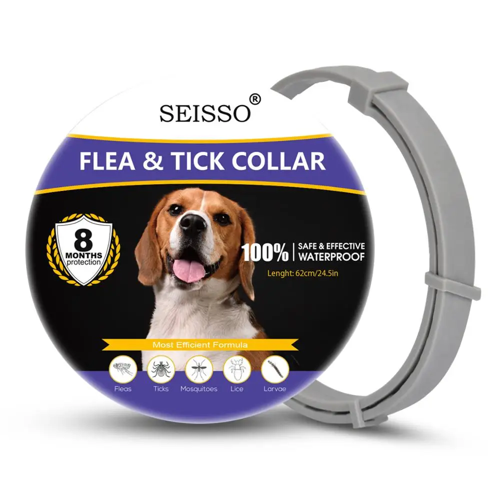 SEISSO Large Dog Collar Anti Flea Collar for Dog Pets Accessories for Cat Prevents Mosquitos Waterproof 8 Months Protection
SEISSO Large Dog Collar Anti Flea Collar for Dog Pets Accessories for Cat Prevents Mosquitos Waterproof 8 Months Protection