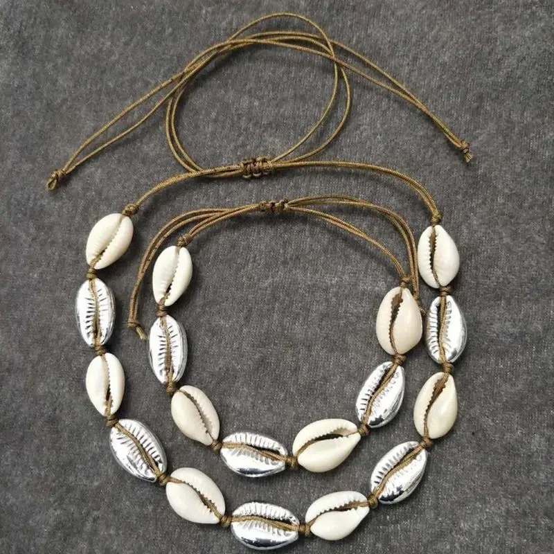 2 Pcs/Set Shell Necklace Natural Alloy Shells Gold Silver Women Lady Gifts Jewelry Adjustable Beach Bohemia Boho Style Ethnic Pa
2 Pcs/Set Shell Necklace Natural Alloy Shells Gold Silver Women Lady Gifts Jewelry Adjustable Beach Bohemia Boho Style Ethnic Pa