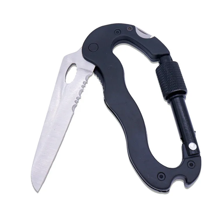 5 in 1 Outdoor Multifunctional Carabiner Survival Foldable Knife Quickdraw Screwdriver Hook Paracord Keychain Knife D Hook
5 in 1 Outdoor Multifunctional Carabiner Survival Foldable Knife Quickdraw Screwdriver Hook Paracord Keychain Knife D Hook