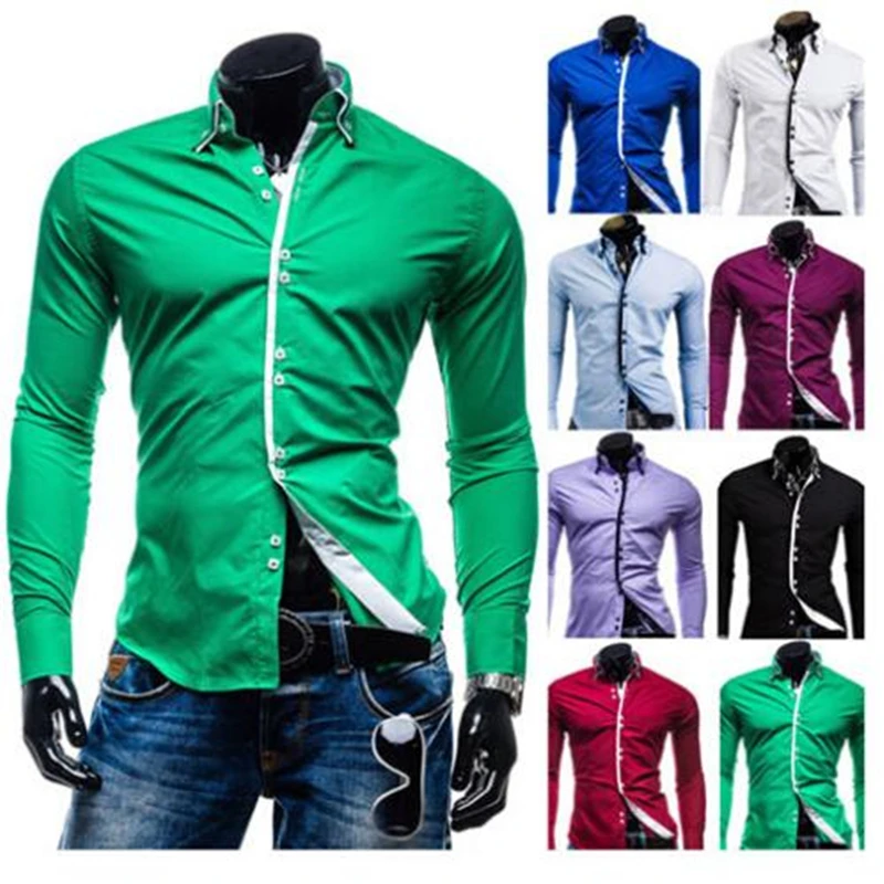2019 New Autumn&Spring Mens Fashion Hit Color Leisure Square Buckle Long Sleeve Shirts XL 2XL 3XL
2019 New Autumn&Spring Mens Fashion Hit Color Leisure Square Buckle Long Sleeve Shirts XL 2XL 3XL