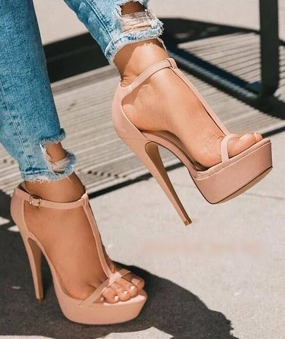 New Arrivals Beige Leather T-bar Women Sandals Peep Toe T Ankle Strap High Platform Wedding Shoes Bride Cut-out Gladiator Sandal
New Arrivals Beige Leather T-bar Women Sandals Peep Toe T Ankle Strap High Platform Wedding Shoes Bride Cut-out Gladiator Sandal