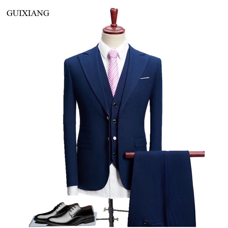 New Arrival Style Men High-end Boutique Suits Business Casual Single Breasted Groom Dress Men's Solid Three-pieces Suit S-4XL
New Arrival Style Men High-end Boutique Suits Business Casual Single Breasted Groom Dress Men's Solid Three-pieces Suit S-4XL