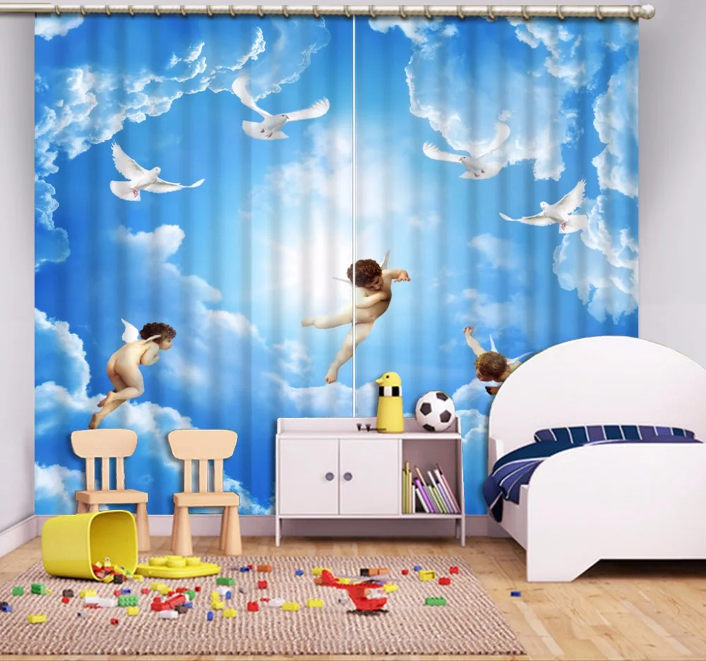 Blue sky and white clouds angel 3D Curtains Kitchen For Bedroom Blackout Curtains Window Living room
Blue sky and white clouds angel 3D Curtains Kitchen For Bedroom Blackout Curtains Window Living room