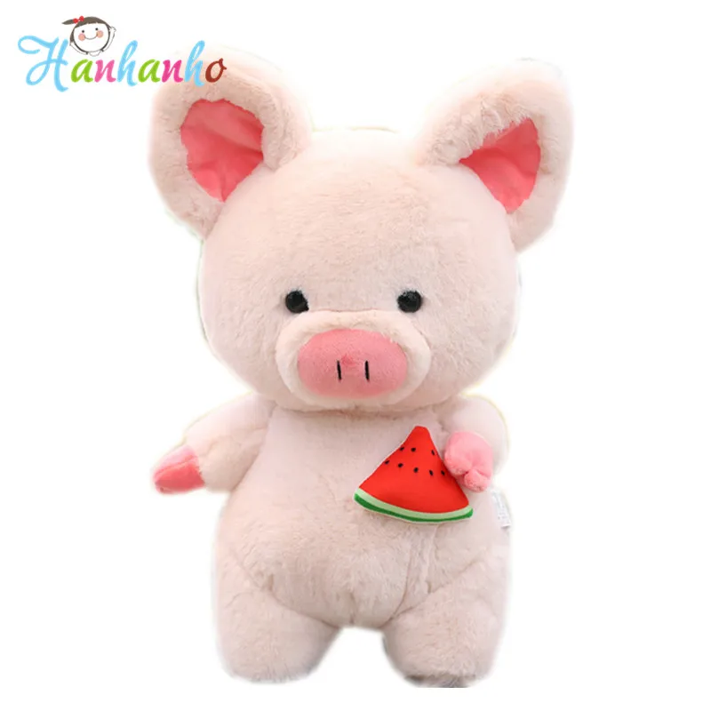 Cute Fluffy Pig Baby Doll Soft Stuffed Animal Toy Pink Piggy Kids Sleeping Plush Toys Christmas Gift 35cm | Игрушки и хобби