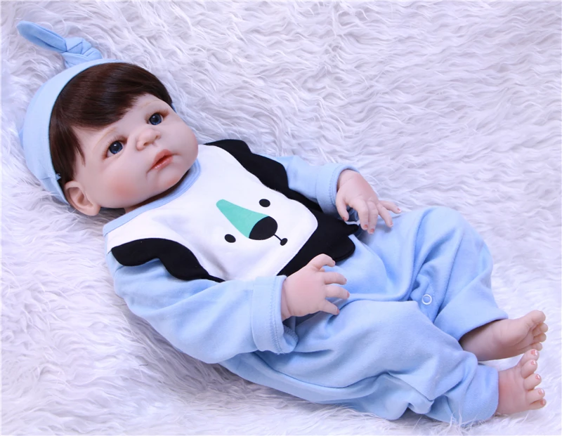 Boy girl doll reborn 22inch full body silicone baby dolls for child cheap babies bebe gift bonecas | Игрушки и хобби