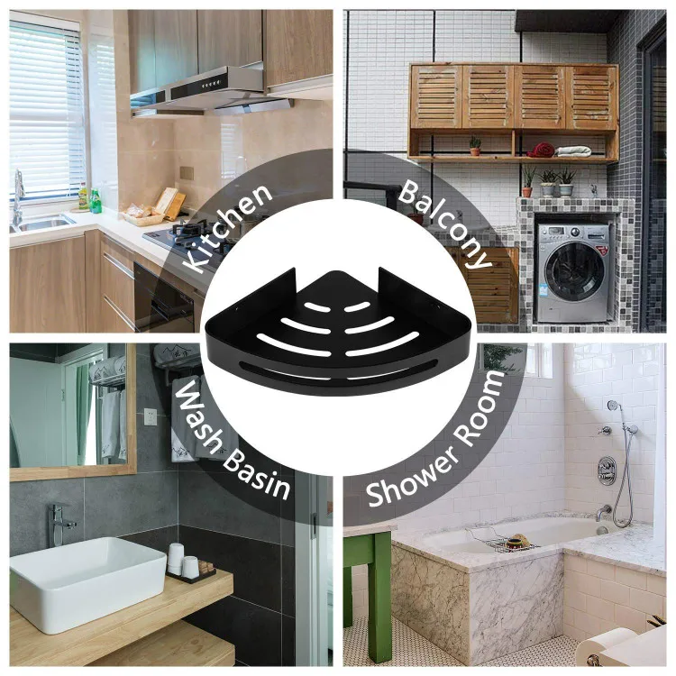 Shower Corner Caddy Bathroom Shower Corner Shelf with Two Hooks Self Adhesive with Glue or Wall Mount with Screws Heavy Duty Alu
Shower Corner Caddy Bathroom Shower Corner Shelf with Two Hooks Self Adhesive with Glue or Wall Mount with Screws Heavy Duty Alu