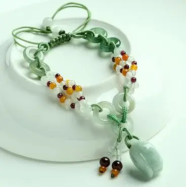 Beautiful Handmade JADES Bracelet with Multi-colour Ball Rose