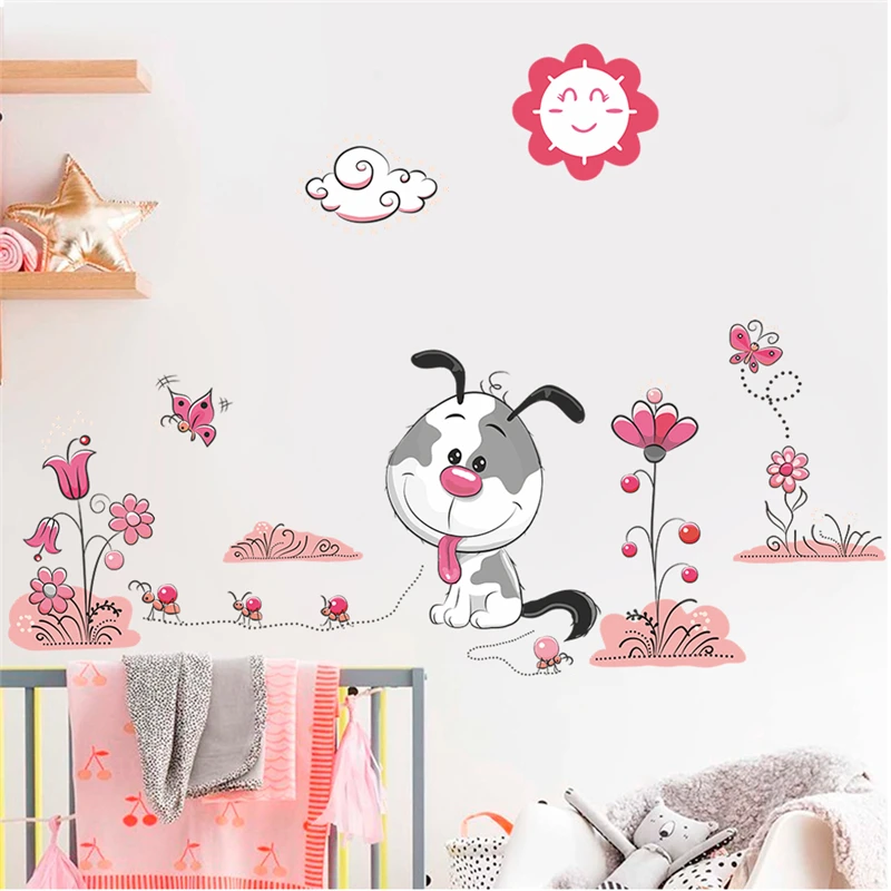 Cartoon Animal Dogs Pet Puppy Flower Wall Stickers For Kids Rooms Home Decor 30*90cm Wall Decals Pvc Mural Art Diy Poster
Cartoon Animal Dogs Pet Puppy Flower Wall Stickers For Kids Rooms Home Decor 30*90cm Wall Decals Pvc Mural Art Diy Poster