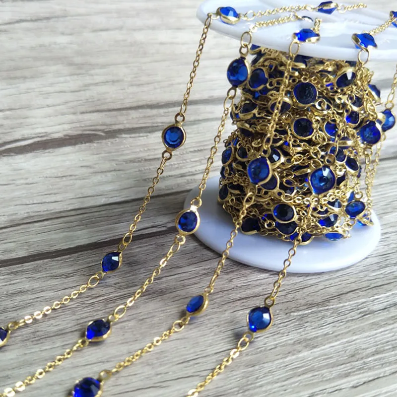 Handcrafted Gold color jewelry Finding,royalblue glass crystal Beaded Chains,DIY necklace hand chain jewelry making LZ57
Handcrafted Gold color jewelry Finding,royalblue glass crystal Beaded Chains,DIY necklace hand chain jewelry making LZ57
