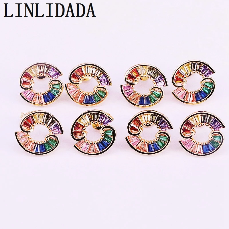 5Pairs Fashion rainbows zirconia cz pretty stud for lady woman girl colorful cz micro pave earrings
5Pairs Fashion rainbows zirconia cz pretty stud for lady woman girl colorful cz micro pave earrings