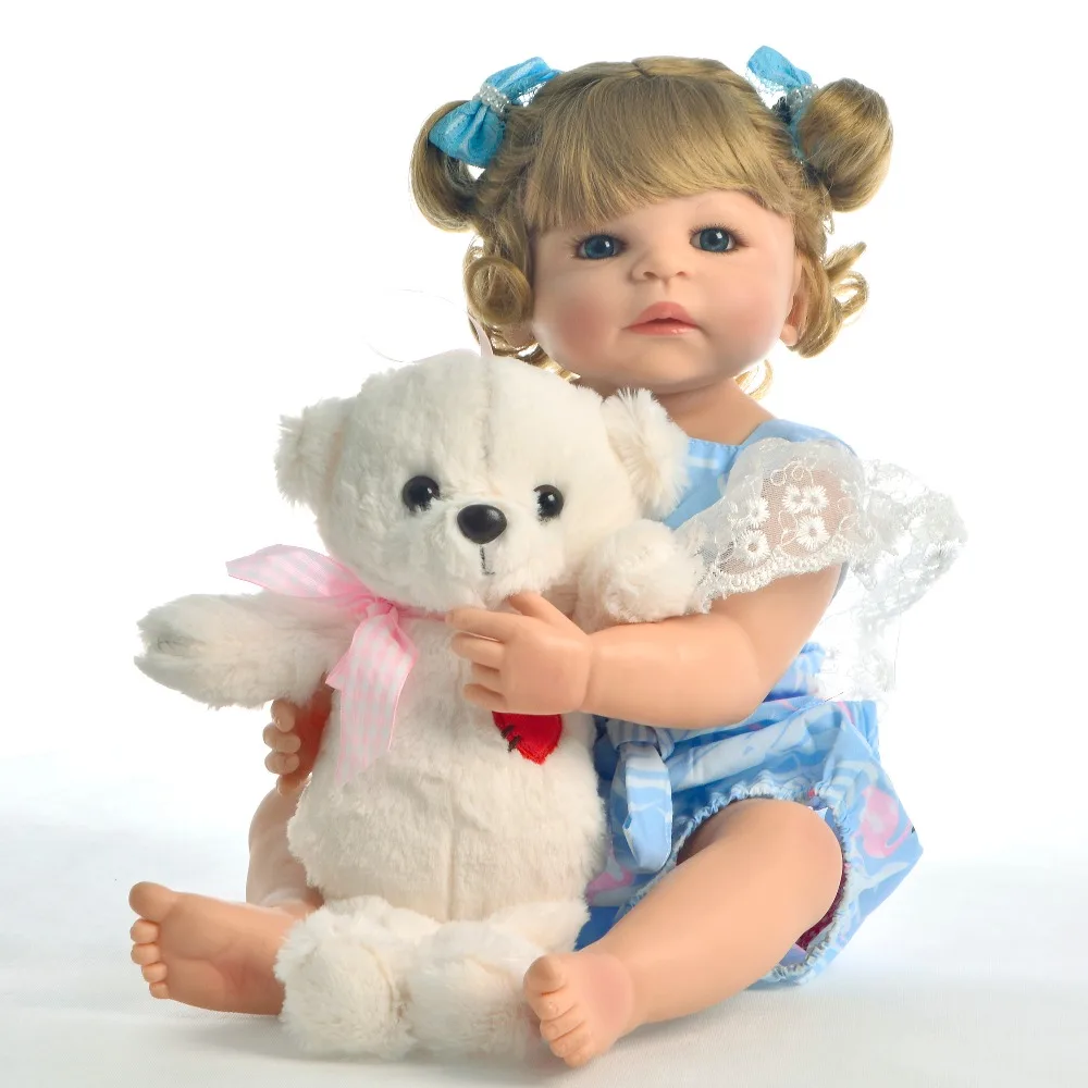 22 "Реалистичная кукла Reborn Baby Girl, полностью силиконовая виниловая прелестная девочка, детские игрушки, подарок bebes reborn corpo de Silicone inteiro
22 "Реалистичная кукла Reborn Baby Girl, полностью силиконовая виниловая прелестная девочка, детские игрушки, подарок bebes reborn corpo de Silicone inteiro