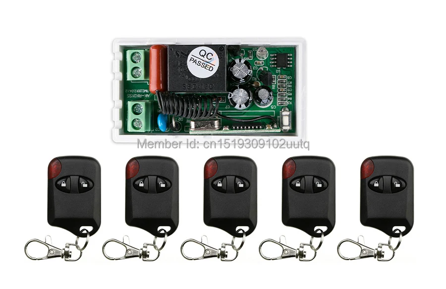 AC220V 10A 1CH 315MHz/433MHZ Wireless RF Remote Control Switch 5*cat eye Transmitter+1*Receiver for Appliances Gate Garage Door
AC220V 10A 1CH 315MHz/433MHZ Wireless RF Remote Control Switch 5*cat eye Transmitter+1*Receiver for Appliances Gate Garage Door