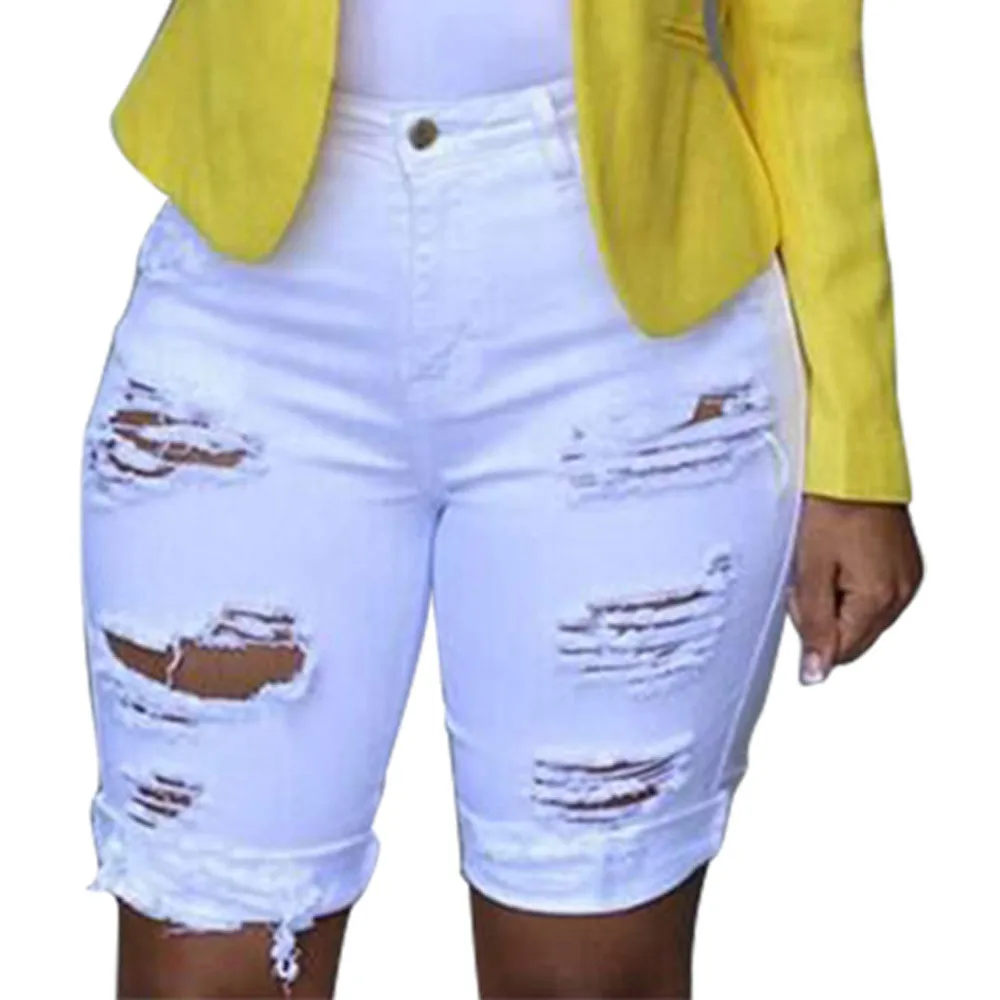Women Elastic Destroyed Hole Short Pants Denim Shorts Ripped Jeans Pants Feminino Pantalones z0312
Women Elastic Destroyed Hole Short Pants Denim Shorts Ripped Jeans Pants Feminino Pantalones z0312