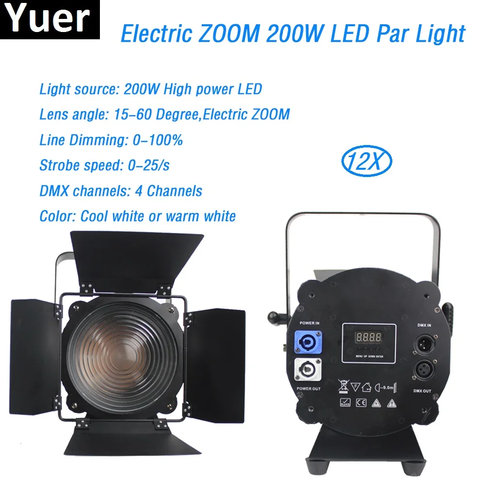 12Pcs/Lot DMX512 stage lights led electric zoom spotlight LED par light High Power cool white warm white wash spot light for dj
12Pcs/Lot DMX512 stage lights led electric zoom spotlight LED par light High Power cool white warm white wash spot light for dj