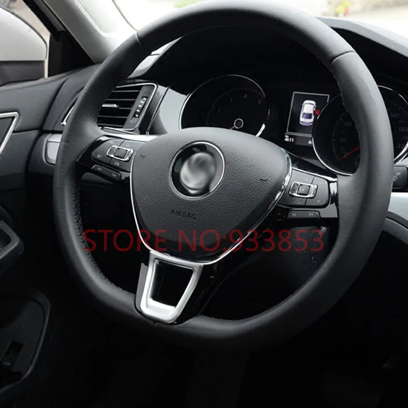 1pcs ABS Chrome Car steering wheel Cover trim decoration For VW Golf 7 Jetta MK5 MK6 2015 Polo 2014-2015 Passat B7 | Автомобили и