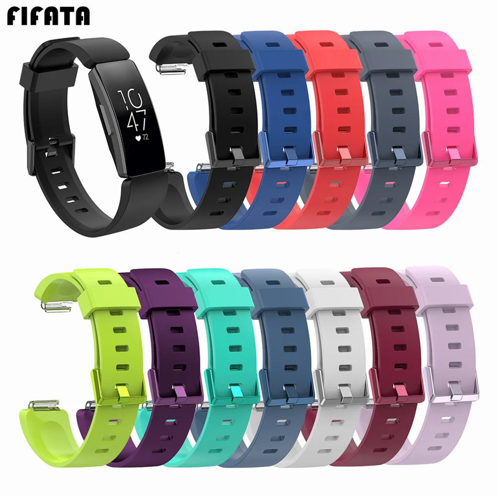 Мягкий силиконовый сменный ремешок FIFATA для спортивных часов Fitbit Inspire / HR