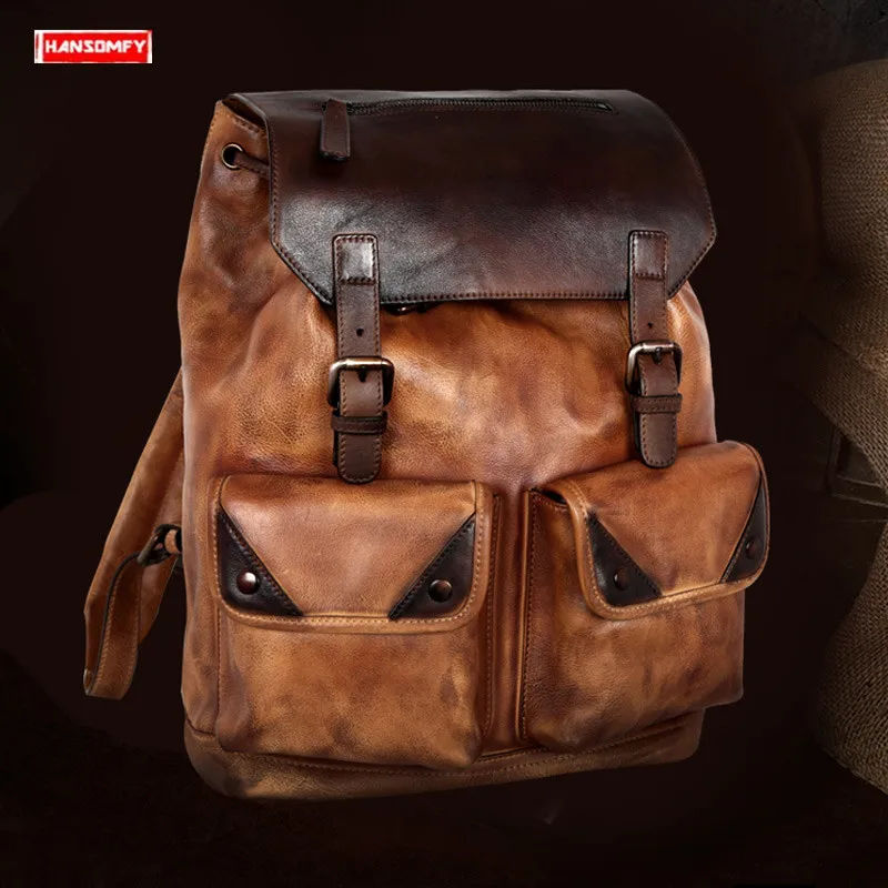 New first layer cowhide Men backpack genuine leather large capacity men's travel backpacks computer school bag shoulder bags
New first layer cowhide Men backpack genuine leather large capacity men's travel backpacks computer school bag shoulder bags