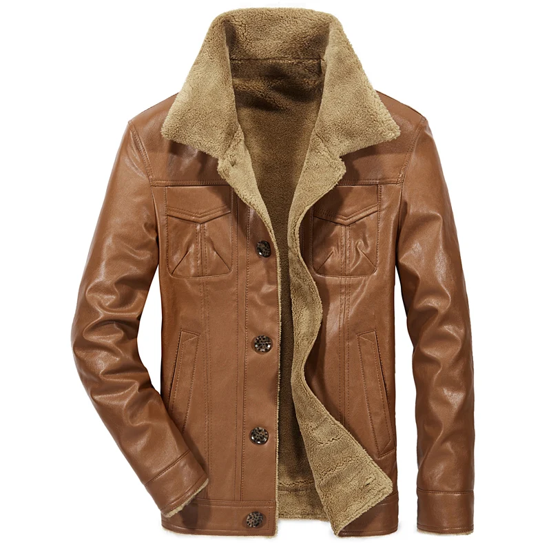 Jacket Men Leather Jacket with Fleece Thickened Locomotive Leather Coat Streetwear Wind Breaker Plus Size Men Clothes 2018
Jacket Men Leather Jacket with Fleece Thickened Locomotive Leather Coat Streetwear Wind Breaker Plus Size Men Clothes 2018