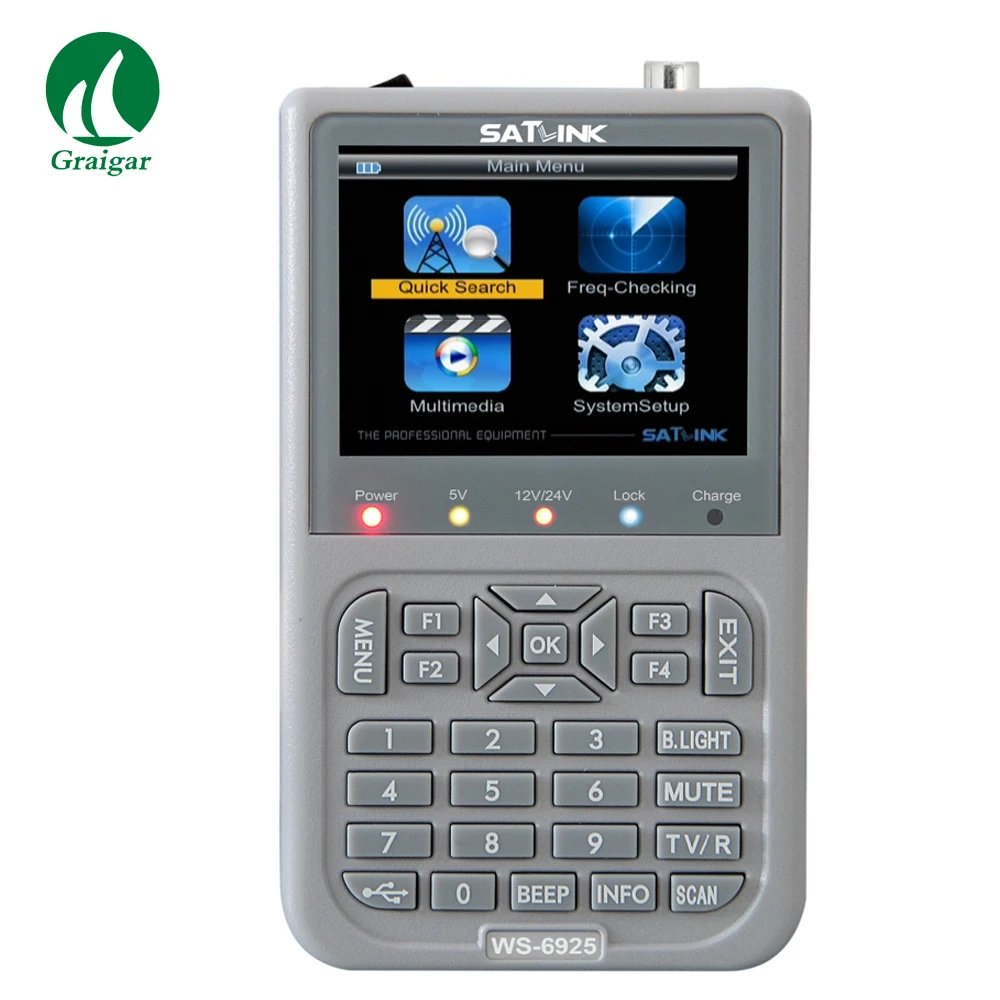 WS-6925 измеритель сигнала DVB-T HD TFT LCD экран Satlink WS-6925 Многоканальная проверка
WS-6925 измеритель сигнала DVB-T HD TFT LCD экран Satlink WS-6925 Многоканальная проверка
