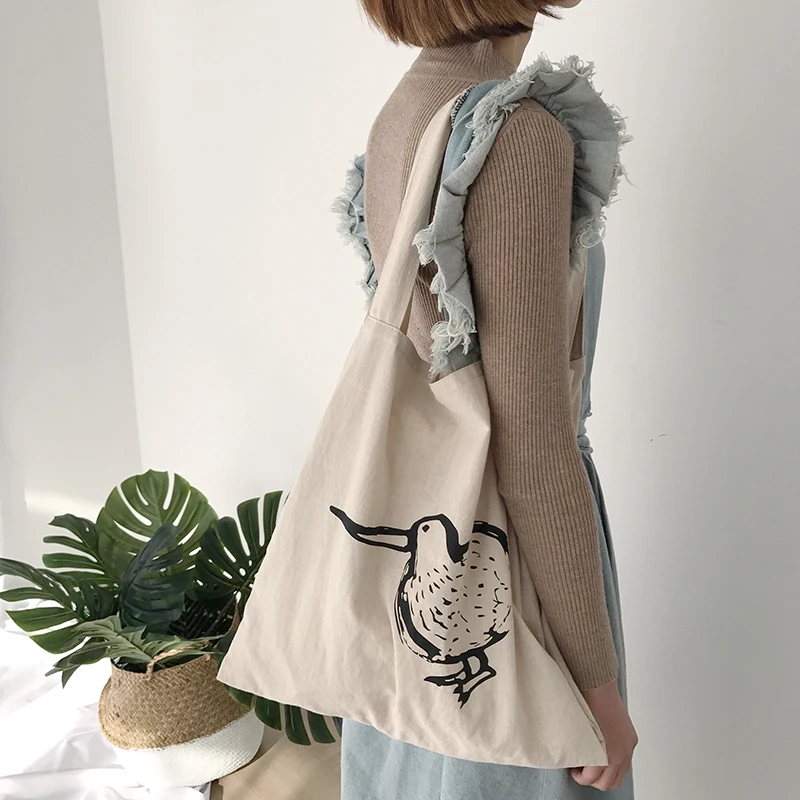 Korean Fashion Big Capacity Handbag New Cartoon Letter Printing Canvas Shoulder Bag Foldable Reusable Casual Travel Shopping Bag
Korean Fashion Big Capacity Handbag New Cartoon Letter Printing Canvas Shoulder Bag Foldable Reusable Casual Travel Shopping Bag