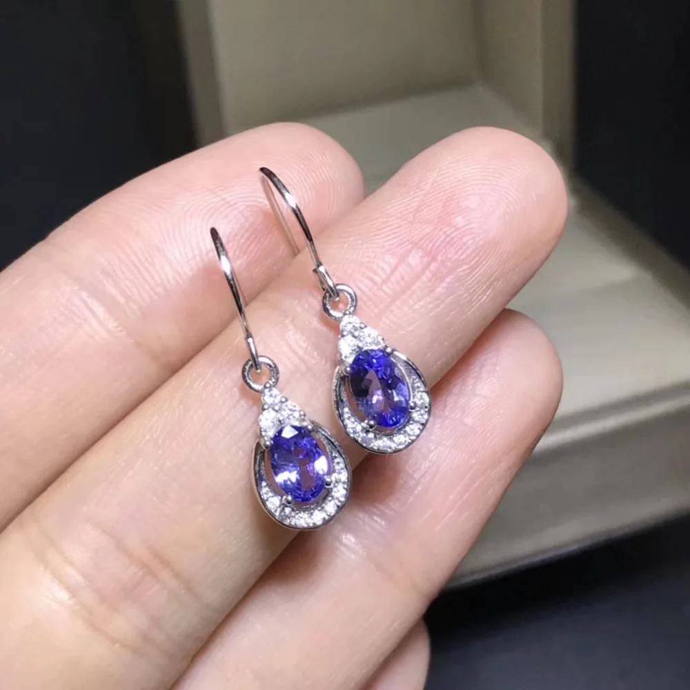 natural blue tanzanite drop earrings 925 silver Natural gemstone drop earring women personality water drop Earrings for party
natural blue tanzanite drop earrings 925 silver Natural gemstone drop earring women personality water drop Earrings for party