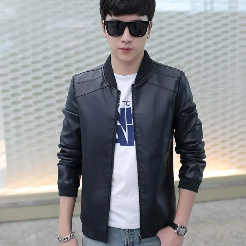 Men Solid Plus Size Leather Jacket Casual Stand Collar Motorcycle Leather Jackets Coat Male Outerwear M-4XL Hihg Quality
Men Solid Plus Size Leather Jacket Casual Stand Collar Motorcycle Leather Jackets Coat Male Outerwear M-4XL Hihg Quality