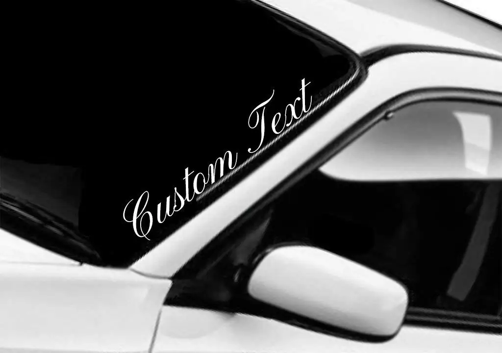 RatchetDecals aa-29 Custom Text Sticker Windshield Decal Window Car JDM
