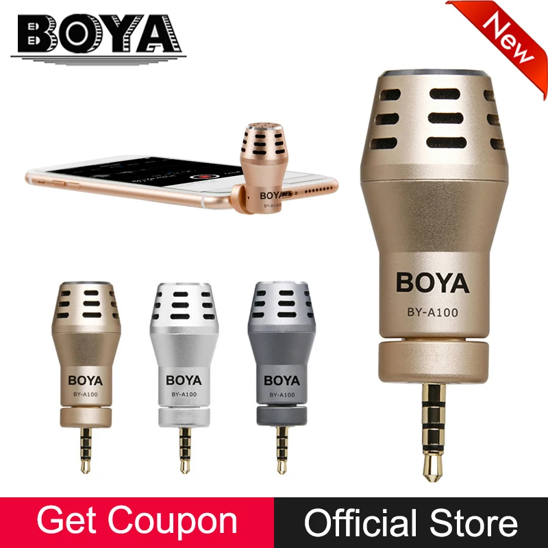 BOYA BY A100 всенаправленный конденсаторный 3 5 мм микрофон для iPhone X 8 7 Plus iPad iPod Touch