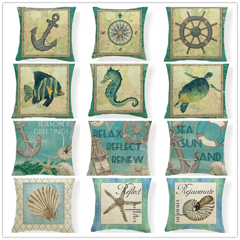 Customized Handmade Vintage Shabby Chic Wood Sea Turtle Cushion Cover Nautical 17.7inch Linen Printed Home Decor Summer Almofada
Customized Handmade Vintage Shabby Chic Wood Sea Turtle Cushion Cover Nautical 17.7inch Linen Printed Home Decor Summer Almofada